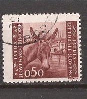 1946  34 FAUNA  JUGOSLAVIJA ITALIJA SLOVENIJA ISTRIA LITORALE PERF-12  USED - Donkeys