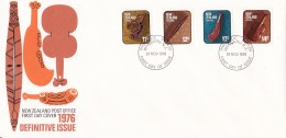 New Zealand 1976 Definitive Issue - Musical Instruments FDC - FDC