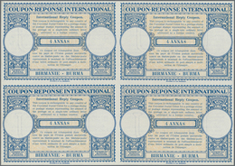 08092 Birma / Burma / Myanmar: 1947/1958. Lot Of 2 Different Intl. Reply Coupons (London Type) Each In An - Myanmar (Burma 1948-...)