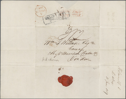 08114 China: 1837, Canton To London, Rare Routing Via St. Helena: Entire Folded Letter Dated ''Canton June - Autres & Non Classés