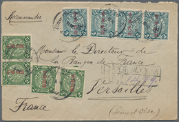 08153 China: 1912, Commercial Press Ovpt. 2 C. (4 Inc. Pair) With Waterlow Ovpt. 3 C. (4 Inc. Strip-3) Tie - Altri & Non Classificati