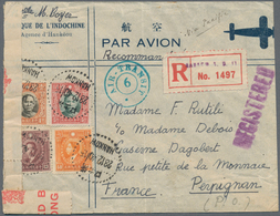 08170 China: 1940, SYS $6.70 Franking Tied "HANKOW 23.12.40" To Registered Air Mail Cover To Perpignan/Fra - Altri & Non Classificati