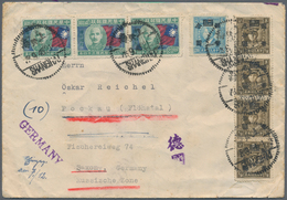 08174 China: 1946, WW-II Victory $20 (horizontal Strip-3) With National Currency Surchange $20/20 C. And $ - Autres & Non Classés