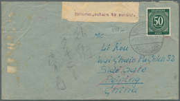 08178 China: 1948, INCOMING MAIL, Germany Allied Occupation, 50 Pf Numeral Single Franking On Cover From H - Altri & Non Classificati