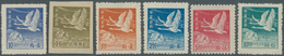 08181 China: 1949, Wild Geese 10 C. (unissued), 16 C. Imperforated (unissed) And $1/$10, Unused No Gum As - Autres & Non Classés