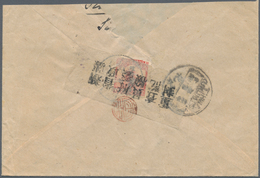 08190 China - Provinzausgaben - Sinkiang (1915/45): 1924, 6 C. Tied "KUCHE 17.7.14" To Reverse Of Cover To - Xinjiang 1915-49