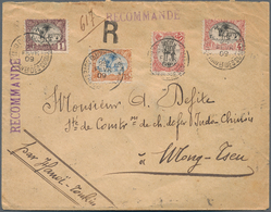 08233 China - Incoming Mail: 1909, French Somali Coast: 1 C, 4 C, 15 C And 30 C Definitives, Mixed Frankin - Altri & Non Classificati