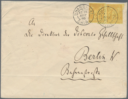 08239 China - Fremde Postanstalten / Foreign Offices: France, 1886, Type Sage 25 C.yellow (2) Tied "SHANG- - Autres & Non Classés