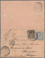 08248 China - Fremde Postanstalten / Foreign Offices: France, 1904, Stationery, Letter Card 25 C. Light Bl - Altri & Non Classificati