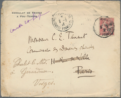 08250 China - Fremde Postanstalten / Foreign Offices: French Offices, 1915. Envelope (roughly Opened, Tone - Altri & Non Classificati