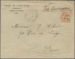 08252 China - Fremde Postanstalten / Foreign Offices: French Offices, 1919. Envelope (creased) Addressed T - Autres & Non Classés