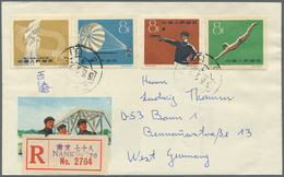 08311 China - Volksrepublik: 1959/62, National Sports Meeting Set C72 On Four Registered Covers Used "Nank - Altri & Non Classificati