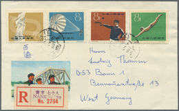 08311 China - Volksrepublik: 1959/62, National Sports Meeting Set C72 On Four Registered Covers Used "Nank - Autres & Non Classés