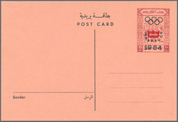 08385 Dubai: 1964, Olympische Spiele, Innsbruck Olympics 1964, Four Different Cards Surcharged In Red Or B - Dubai