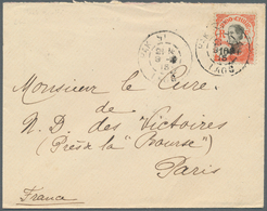 08439 Französisch-Indochina: 1915. Envelope Addressed To France Bearing Indo-China SG 55, 10c Scarlet Tied - Briefe U. Dokumente