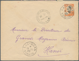 08445 Französisch-Indochina: 1923. Postal Stationery Envelope 4c Orange Addressed To Hanoi Cancelled By 'P - Storia Postale