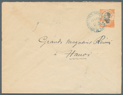 08449 Französisch-Indochina: 1924. Postal Stationery Envelope (opened On Two Sides) 4c Orange Addressed To - Briefe U. Dokumente