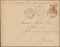 08450 Französisch-Indochina: 1924. Postal Stationery Envelope 4c Orange Addressed To Hanoi Cancelled By 'P - Briefe U. Dokumente