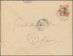 08452 Französisch-Indochina: 1925. Postal Stationery Envelope (opened At Top And Left) 4c Orange Addressed - Briefe U. Dokumente