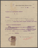 08455 Französisch-Indochina: 1927, Bank Bill Of The 'Chartered Bank Of India, Australia & China' At SAIGON - Briefe U. Dokumente