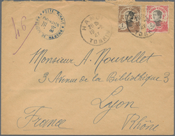 08456 Französisch-Indochina: 1927. Envelope Addressed To France Bearing Lndo-China SG 119, 1c Brown And SG - Briefe U. Dokumente