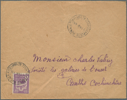 08463 Französisch-Indochina: 1931. Envelope (vertical Fold, Creased) Addressed To Cantho Bearing Lndo-Chin - Briefe U. Dokumente