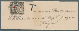 08491 Französisch-Indochina - Portomarken: 1905. News-Band Wrapper Addressed To Saigon Bearing Indo-China - Timbres-taxe