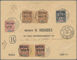 08499 Französisch-Indochina - Postämter In Südchina: Hoi-Hao, 1905. Registered Envelope Addressed To Paris - Autres & Non Classés