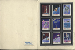 08523 Fudschaira / Fujeira: 1969, ASTRONAUTICS, Booklet With Drawings Of The Complet Set Of Stamps (9 Valu - Fujeira