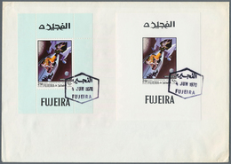 08529 Fudschaira / Fujeira: 1970, Apollo 13/14, 1r. To 4r., Two Complete Sets Of De Luxe Sheets (perf. Wit - Fujeira