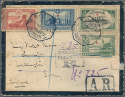 08554 Holyland: 1914, Envelope Bearing Turkey 2 Pia. Green, 1 Pia. Blue, 20 Para Brown And 10 Para Green P - Palestina
