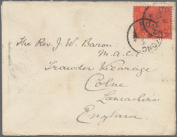 08576 Hongkong: 1894. Envelope Addressed To England Written From H.M.S Edgar At Chefoo Routed Via Hong Kon - Autres & Non Classés