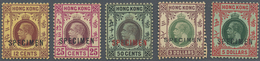 08581 Hongkong: 1912, KGV  12c, 25c, 50c, $3, $5 Ovpt. "SPECIMEN", Mounted Mint (SG For Normal Mint GBP 13 - Altri & Non Classificati