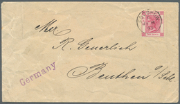 08598 Hongkong - Treaty Ports: Foochow: 1883, 2 C. Rosine Tied "FOOCHOWFOO C JY 8 95" To Unsealed Envelope - Sonstige & Ohne Zuordnung