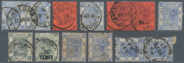 08600 Hongkong - Treaty Ports: 1885/98, Pakhoi: QV (13, Inc. Two Pairs) All With Strikes Of "CUSTOMS PAKHO - Autres & Non Classés