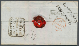 08641 Indien - Vorphilatelie: 1831 "LANDOUR/POST PAID" Two-liner Handstamp In Black, Unrecorded By Giles, - ...-1852 Vorphilatelie