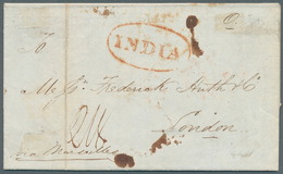 08656 Indien - Vorphilatelie: 1841, Two Entire Letters From The Huth Correspondence From Madras (Hall Bamb - ...-1852 Préphilatélie