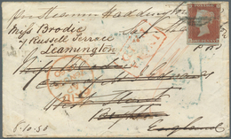 08668 Indien: 1850 Cover From Calcutta To Brighton By Steamer "Haddington", Re-addressed On Arrival To Lea - Sonstige & Ohne Zuordnung