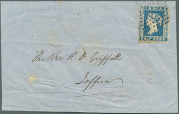 08669 Indien: 1854 Lithographed ½a. Blue, Die I, Tied By Diamond Of Dots To Neat Small Cover To Jaffna, Be - Autres & Non Classés