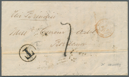 08713 Indien: 1877. Stampless Envelope Written From Calcutta Dated '10th July 1877' Addressed To France Ca - Autres & Non Classés