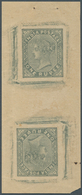 08719 Indien: 1882-90 QV 1r. Slate, POSTAL FORGERY In The Form Of A Die Proof, Imperforated And Printed Te - Sonstige & Ohne Zuordnung