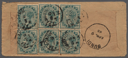 08723 Indien: 1895, Small Registered Cover From Azamgarh To Bundi, Franked With 7 Times QV 1/2a (six On Re - Altri & Non Classificati