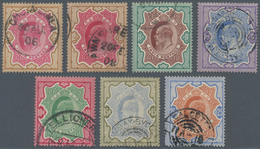 08726 Indien: 1902-06 KEVII. Set Of 22 Stamps, Complete Except 3a. But With Several Colour Shades, Minor T - Sonstige & Ohne Zuordnung