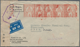 08735 Indien: 1945, 10 X 4 Annas Meter Stamps From CALCUTTA G.P.O./ELIAS.C-228, 10.III.45 With Slogan "SAV - Sonstige & Ohne Zuordnung