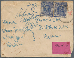 08815 Indien - Feudalstaaten: MORVI 1931-32: Two Registered Inland Covers (plus Contents) Both Franked By - Autres & Non Classés