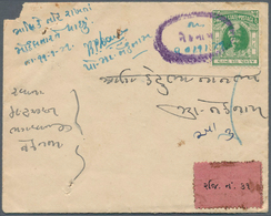 08821 Indien - Feudalstaaten: MORVI 1941: Registered Local Cover + Contents + Receipt Used From/to Neknam - Altri & Non Classificati