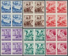 08841 Indonesien: 1957, Charity Issue In Favour Of Disabled Persons, 6 Values Complete, Imperf. Proofs In - Indonesia