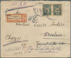 08845 Irak: 1906: Registered AR (Advice Of Receipt) Cover Sent By A German In Basra, Carried Privately To - Irak