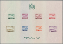 08848 Irak: 1948/1949, King Faisal II. And 'aeroplane Over Buildings' Perf. And Imperf. Miniature Sheets S - Iraq