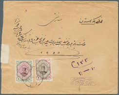 08920 Iran: 1917: Military Censor Of Kurdistan With Palin Sealing Label On Registered Cover From Gharveh T - Iran